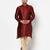 Tabard maroon printed jacquard Kurta for men's