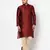 Tabard maroon printed jacquard Kurta for men's