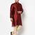 Tabard maroon printed jacquard Kurta for men's