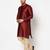 Tabard maroon printed jacquard Kurta for men's