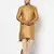 Tabard orange printed jacquard Kurta for men's