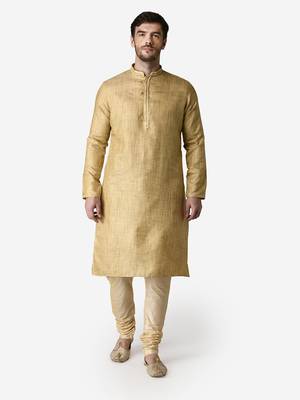 Tabard beige  jacquard Kurta for men's 1