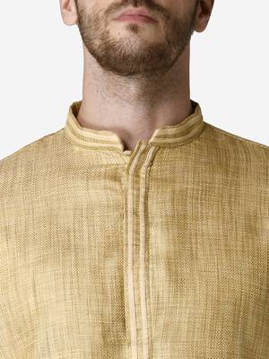 Tabard beige  jacquard Kurta for men's 5