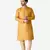 Tabard yellow  jacquard Kurta for men's