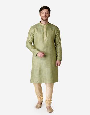 Tabard green  jacquard Kurta for men's 1