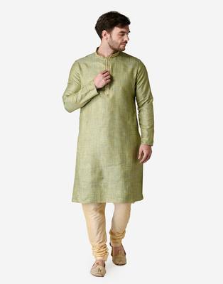Tabard green  jacquard Kurta for men's 2