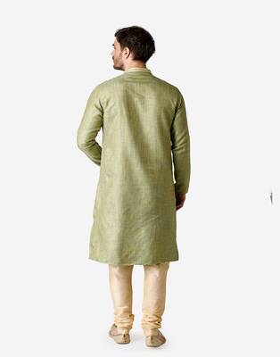 Tabard green  jacquard Kurta for men's 5