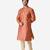 Tabard red  jacquard Kurta for men's