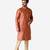 Tabard red  jacquard Kurta for men's