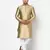 Tabard yellow printed jacquard Kurta for men's