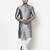 Tabard grey printed jacquard Kurta for men's