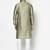 Tabard green printed jacquard Kurta for men's