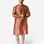 Tabard red printed jacquard Kurta for men's