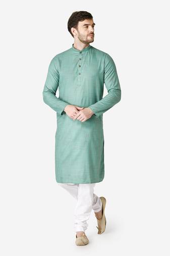 Tabard green  Cotton Kurta for men's