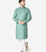 Tabard green  Cotton Kurta for men's