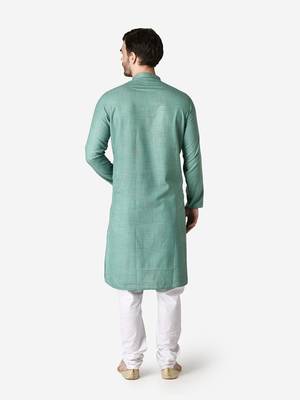 Tabard green  Cotton Kurta for men's 2