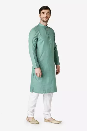 Tabard green  Cotton Kurta for men's