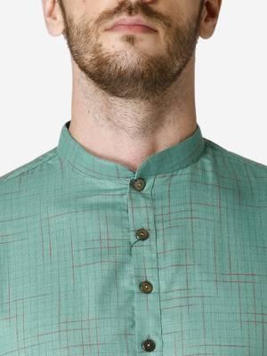 Tabard green  Cotton Kurta for men's 5