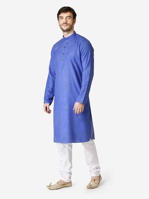 Tabard blue  Cotton Kurta for men's 3