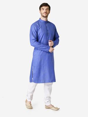 Tabard blue  Cotton Kurta for men's 4