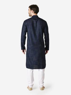 Tabard navy_blue  Cotton Kurta for men's 2