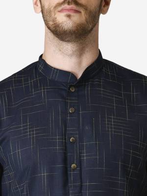 Tabard navy_blue  Cotton Kurta for men's 5