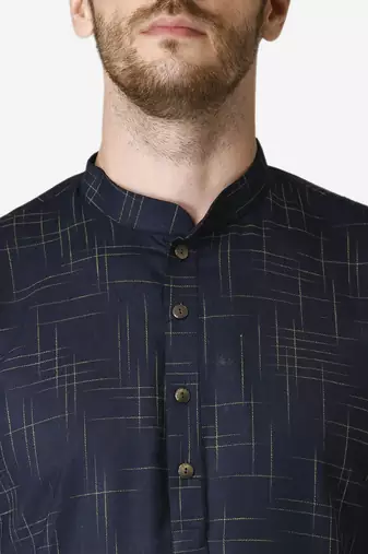 Tabard navy_blue  Cotton Kurta for men's