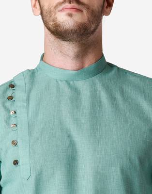 Tabard light_blue  Cotton Short kurta for men's 4
