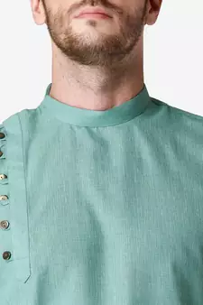Tabard light_blue  Cotton Short kurta for men's