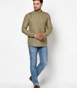 Tabard brown  Cotton Short kurta for men's