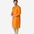 Tabard orange  Cotton Kurta for men's