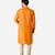 Tabard orange  Cotton Kurta for men's