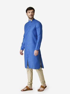Tabard blue  Cotton Kurta for men's 3