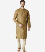 Tabard light_brown  Cotton Kurta for men's