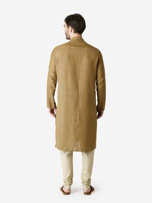 Tabard light_brown  Cotton Kurta for men's 2