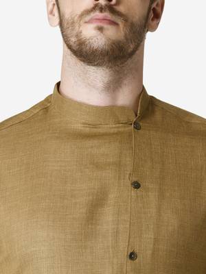Tabard light_brown  Cotton Kurta for men's 5