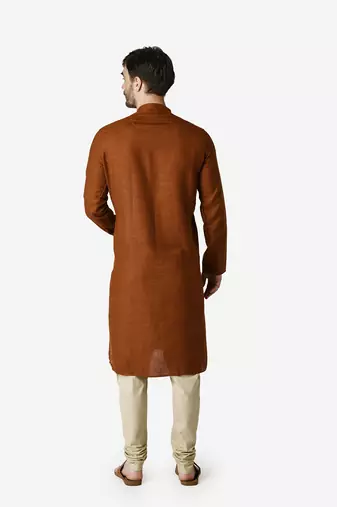 Tabard rust  Cotton Kurta for men's