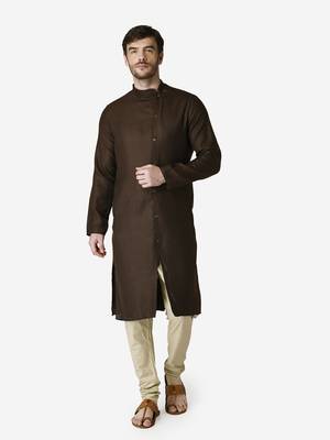 Tabard brown  Cotton Kurta for men's 1