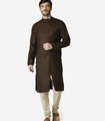 Tabard brown  Cotton Kurta for men's