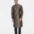 Tabard beige printed jacquard Kurta for men's