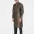Tabard beige printed jacquard Kurta for men's