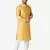 Tabard yellow printed jacquard Kurta for men's