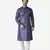 Tabard navy_blue printed jacquard Kurta for men's