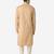 Tabard orange printed jacquard Kurta for men's