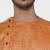 Tabard orange printed jacquard Kurta for men's