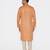 Tabard orange printed jacquard Kurta for men's