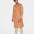 Tabard orange printed jacquard Kurta for men's