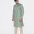 Tabard green printed jacquard Kurta for men's