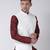Tabard white  Silk Nehru Jacket for men's