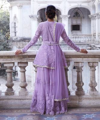 Lilac Chaya Kurta Sharara Set 3
